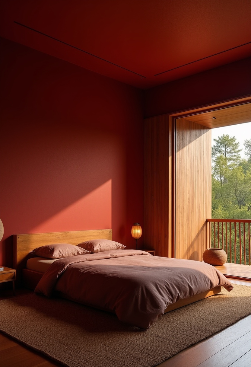 Dark Red Bedroom Ideas 11