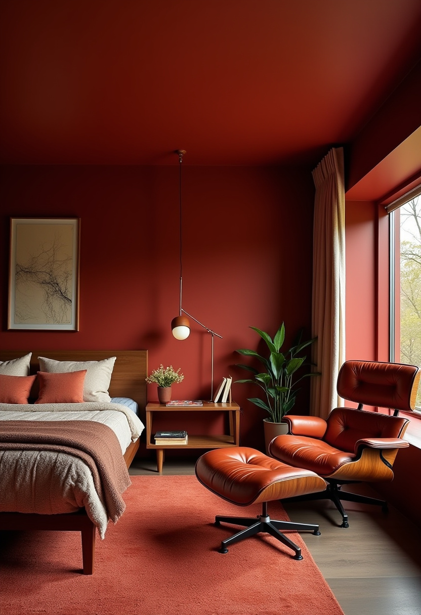 Dark Red Bedroom Ideas 13