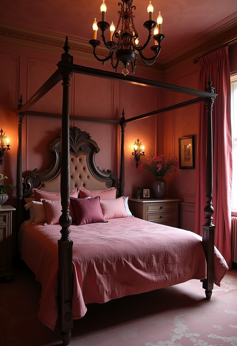 Dark Red Bedroom Ideas 14