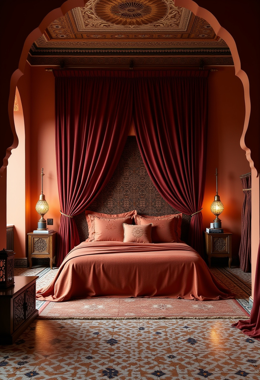 Dark Red Bedroom Ideas 19