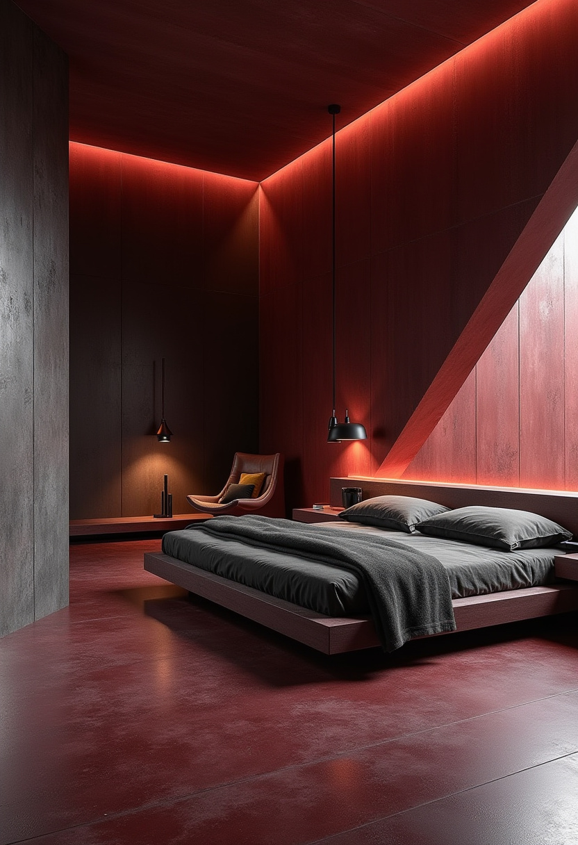 Dark Red Bedroom Ideas 22