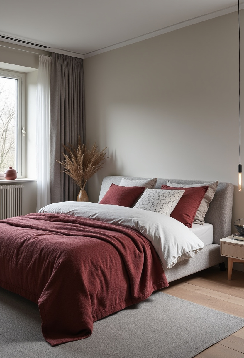 Dark Red Bedroom Ideas 25