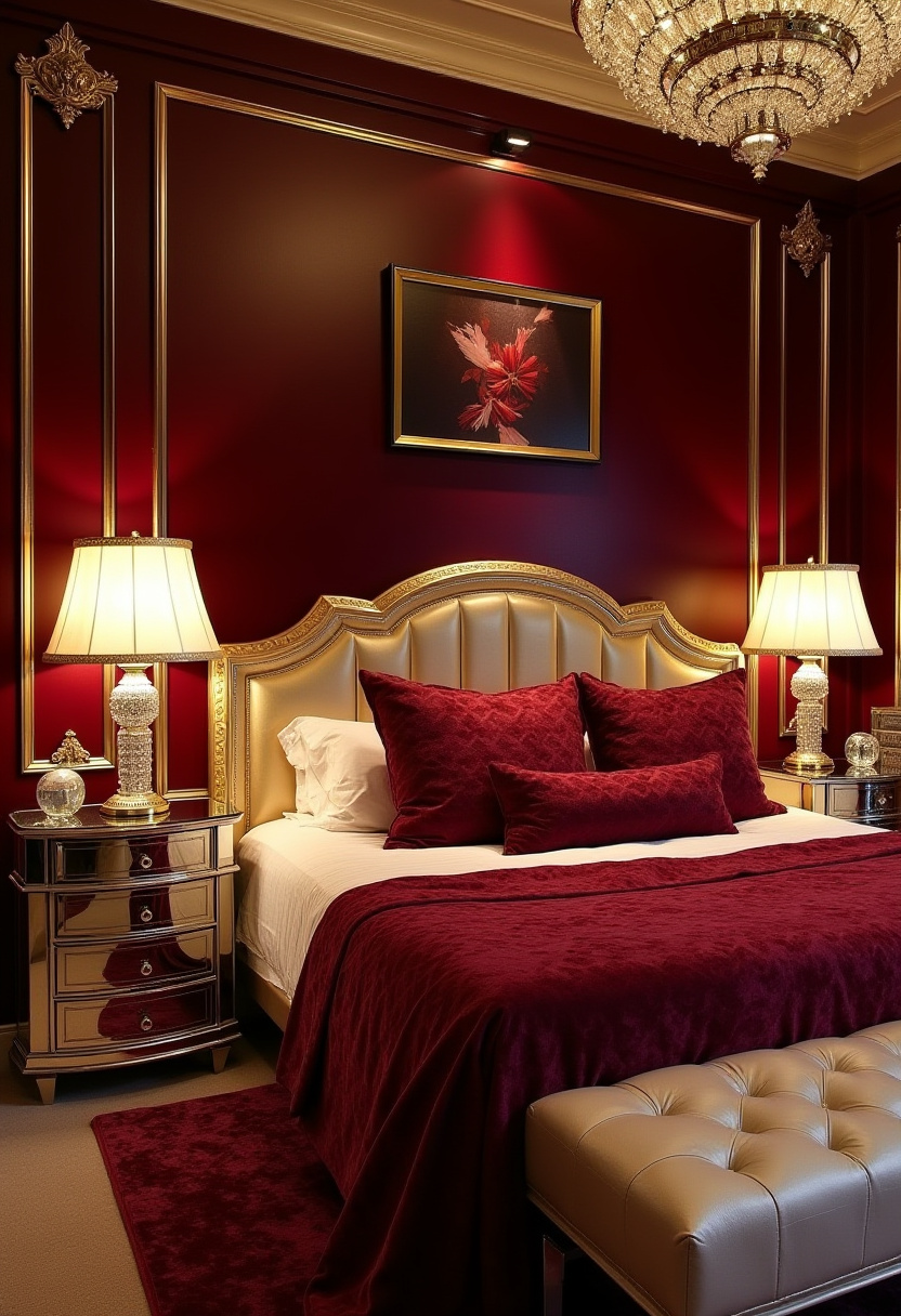 Dark Red Bedroom Ideas 29