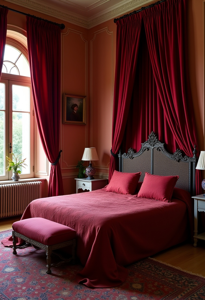 Dark Red Bedroom Ideas 4