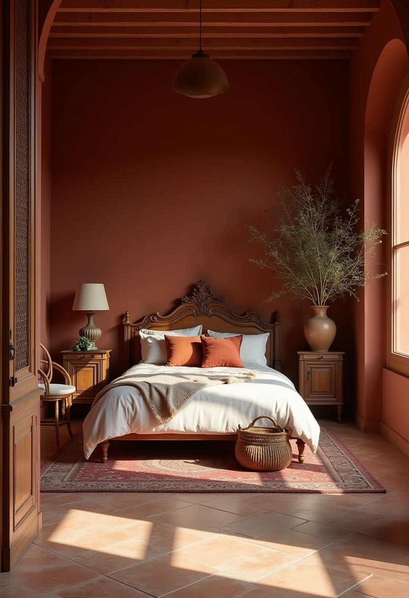 Dark Red Bedroom Ideas 6