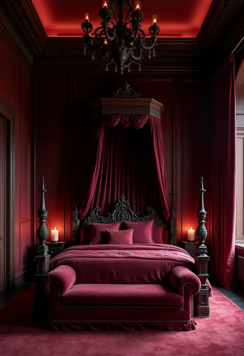 Dark Red Bedroom Ideas 7