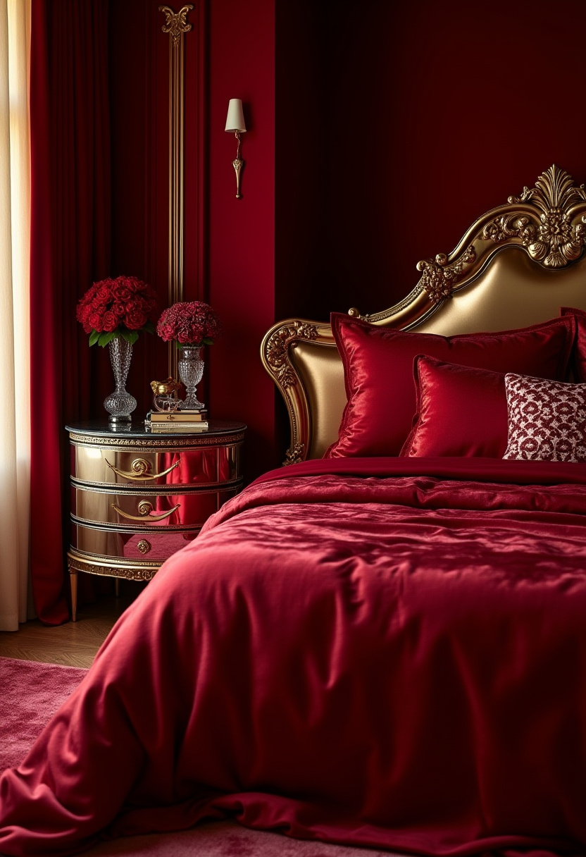 Dark Red Bedroom Ideas 9