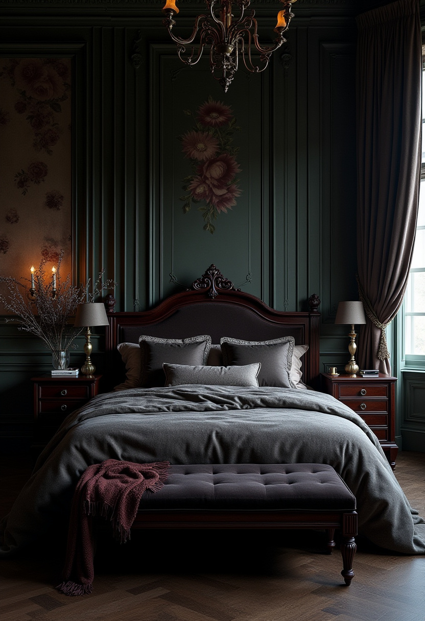 Dark Romantic Bedroom 1