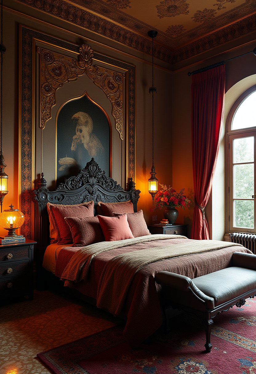 Dark Whimsical Bedroom 14