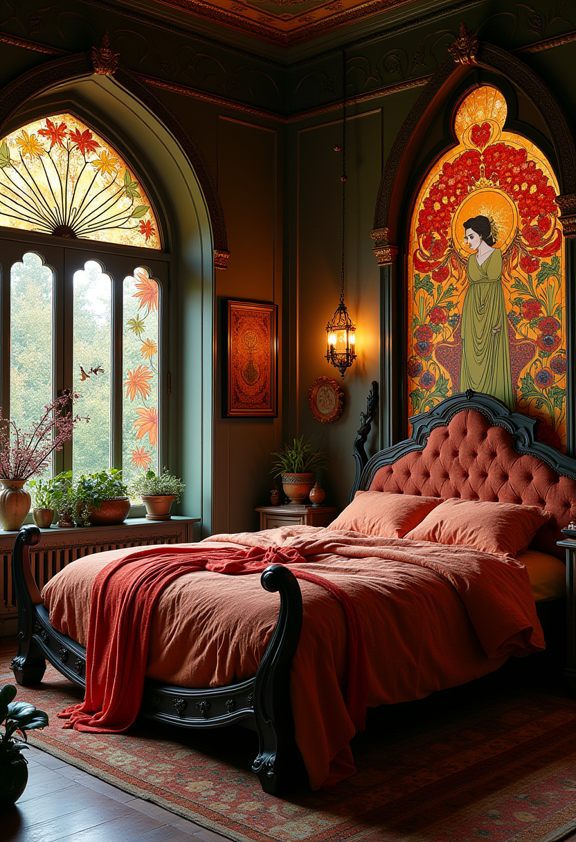 Dark Whimsical Bedroom 27