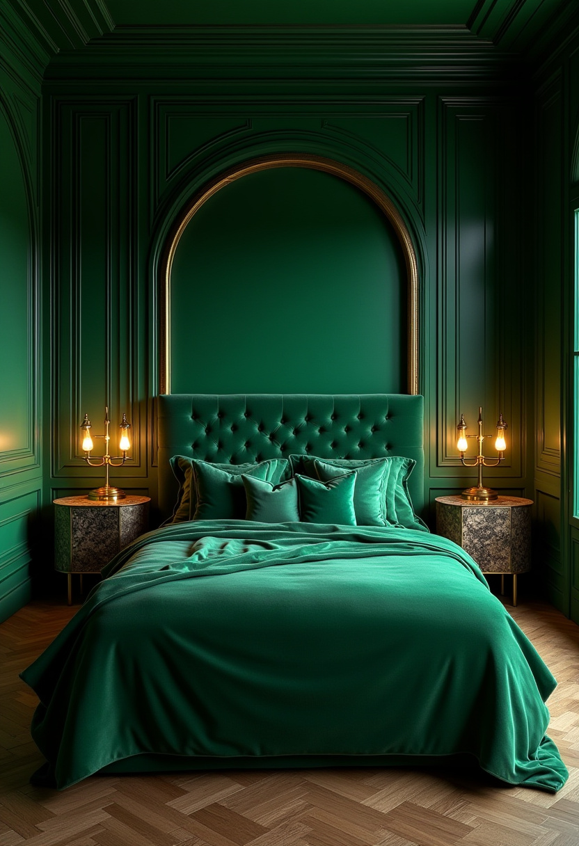 Deep Green Bedrooms 12