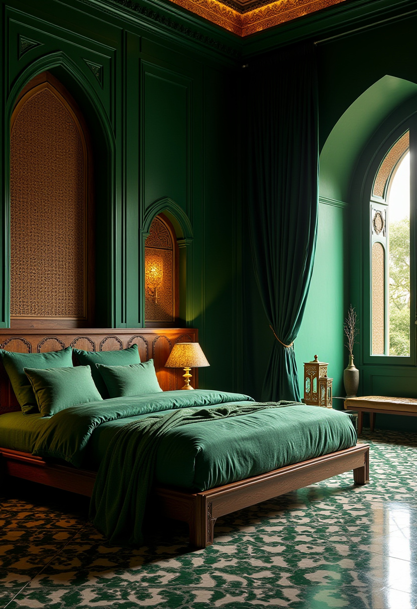Deep Green Bedrooms 19