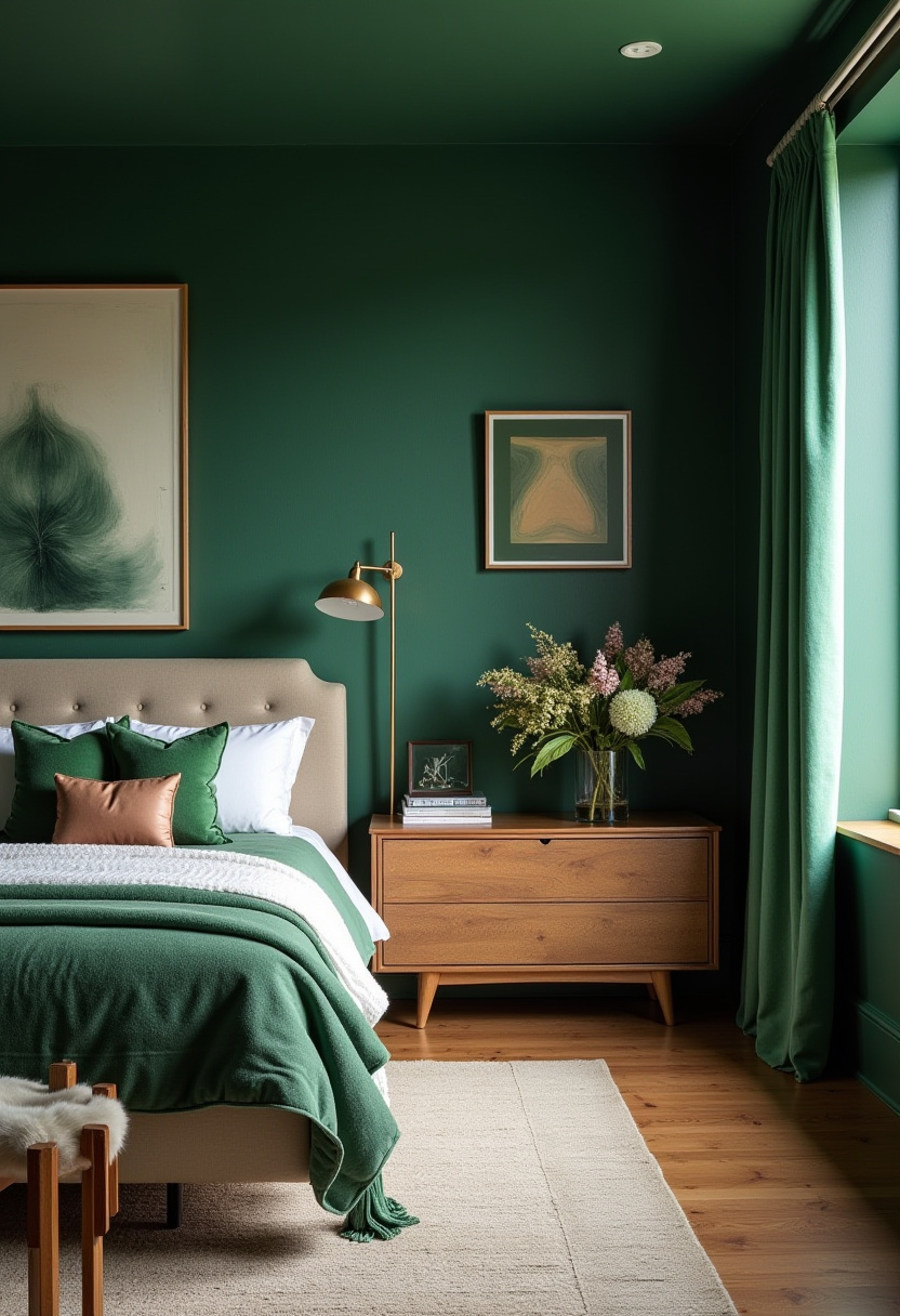 Deep Green Bedrooms 30
