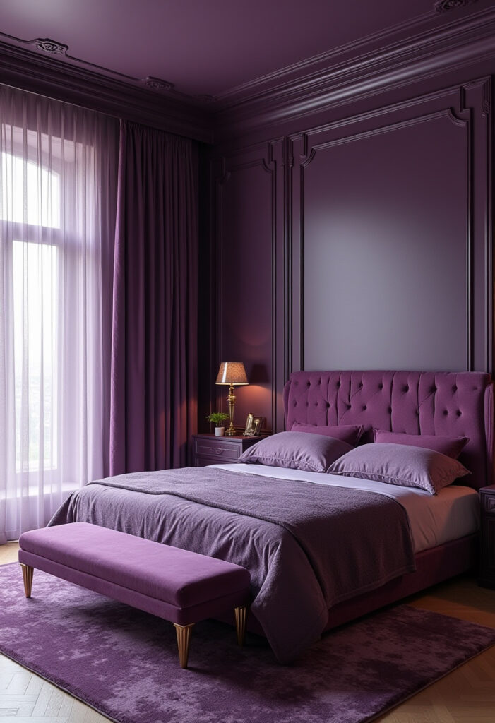 Deep Purple Bedroom 1