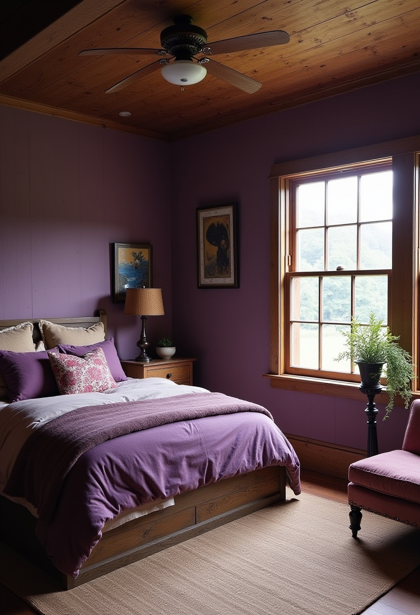 Deep Purple Bedroom 18