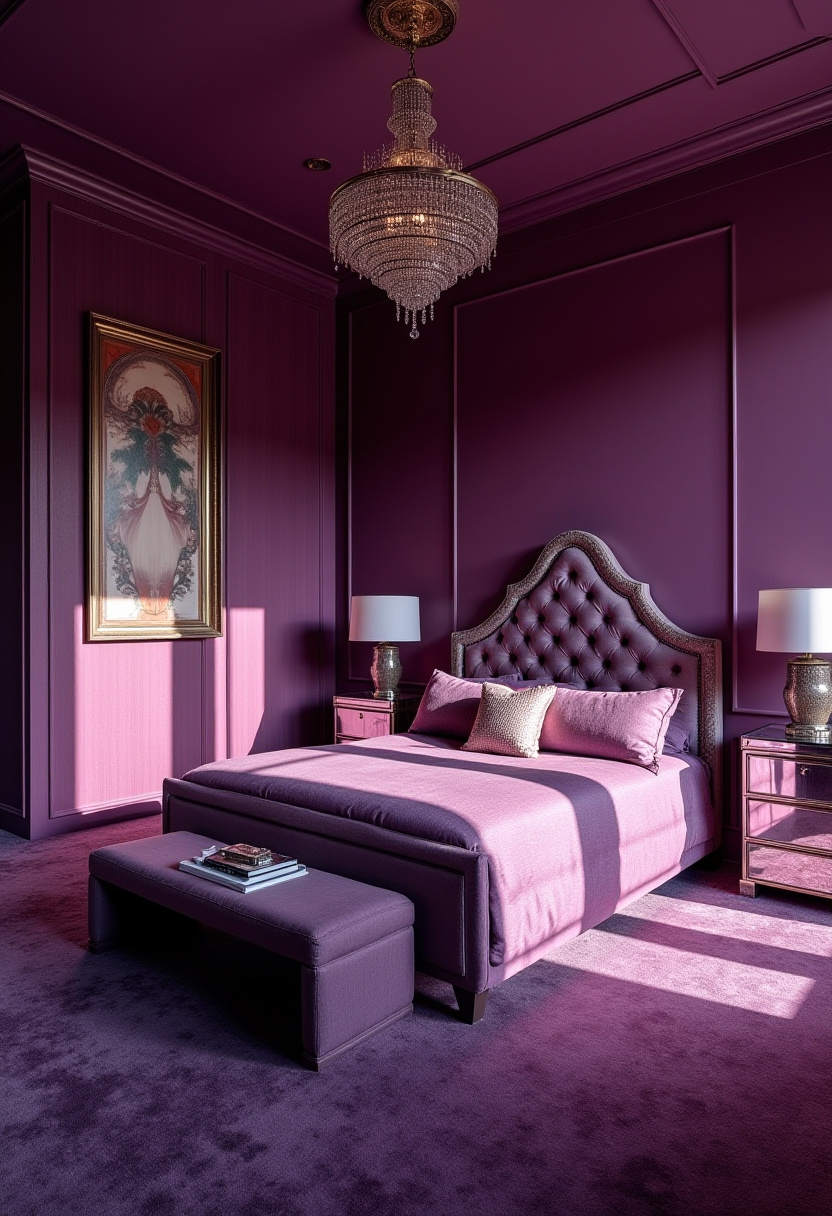Deep Purple Bedroom 2