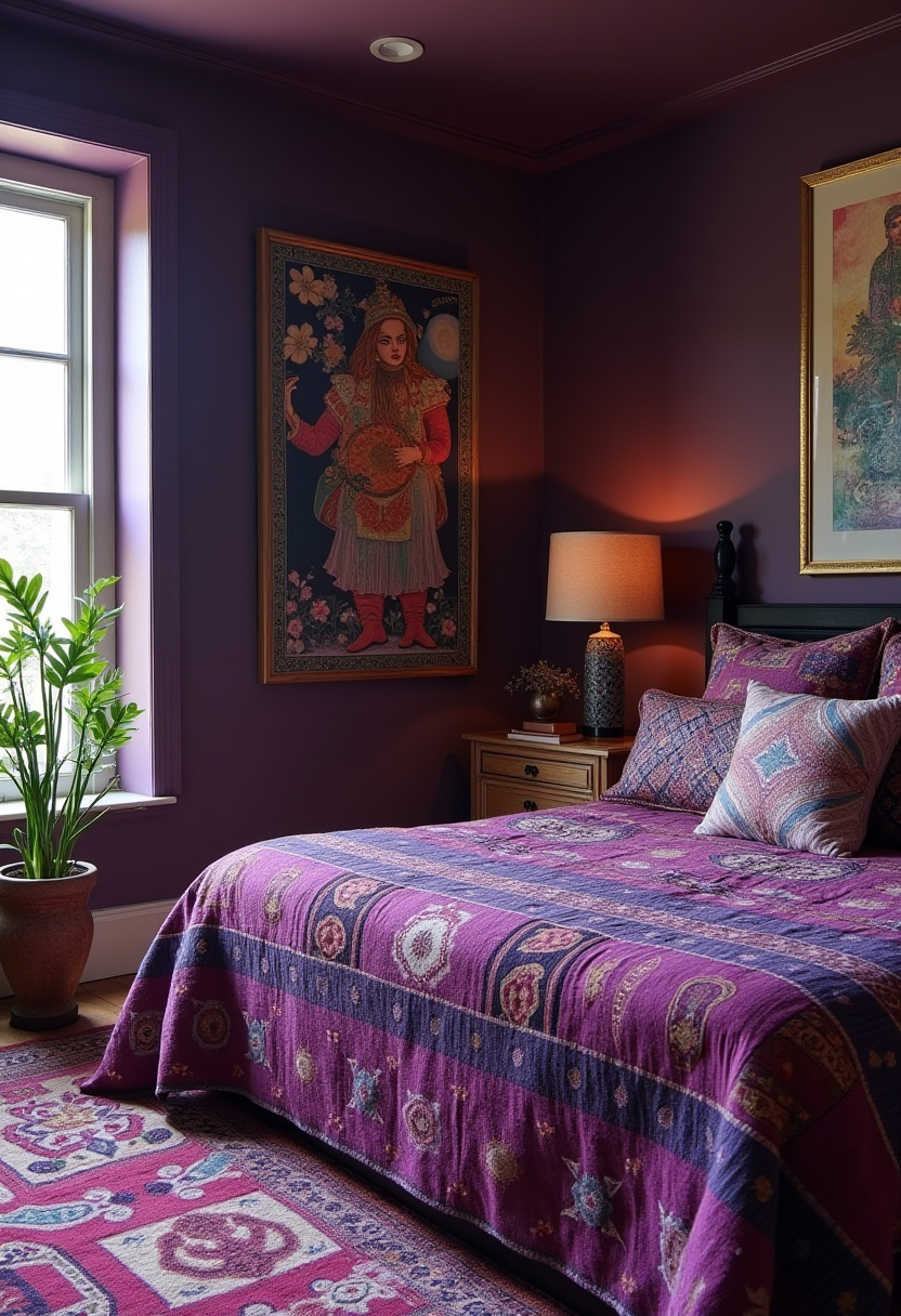 Deep Purple Bedroom 21