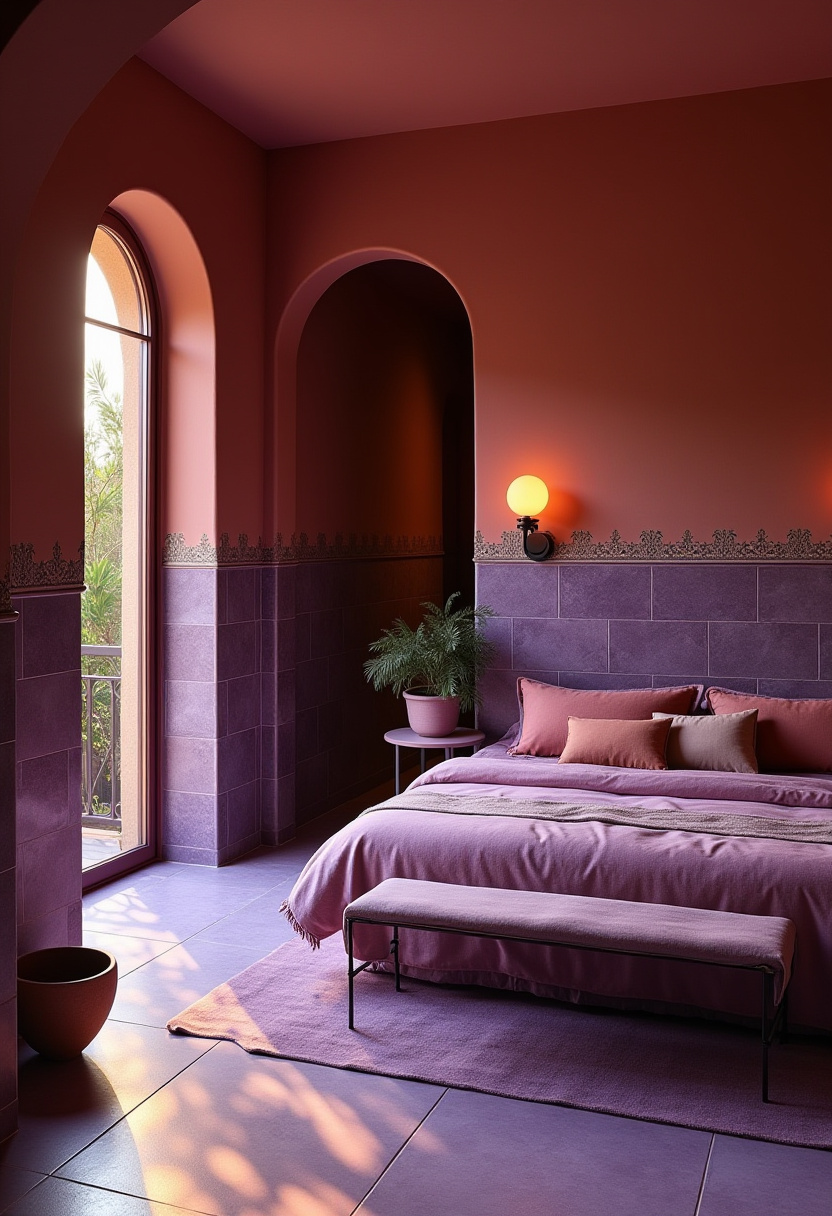 Deep Purple Bedroom 22