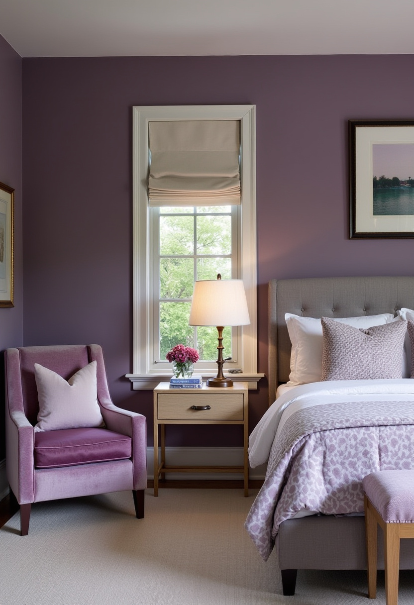 Deep Purple Bedroom 25