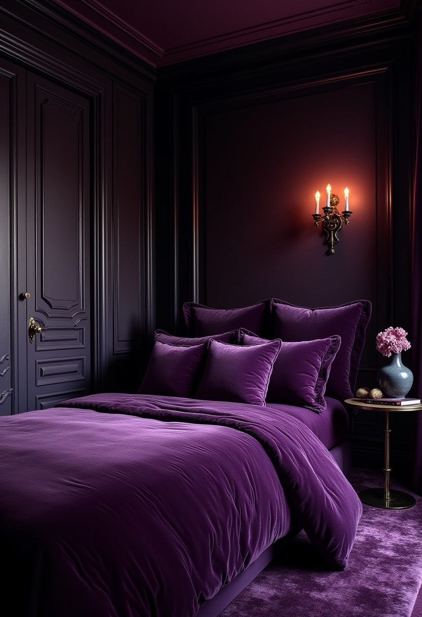 Deep Purple Bedroom 26