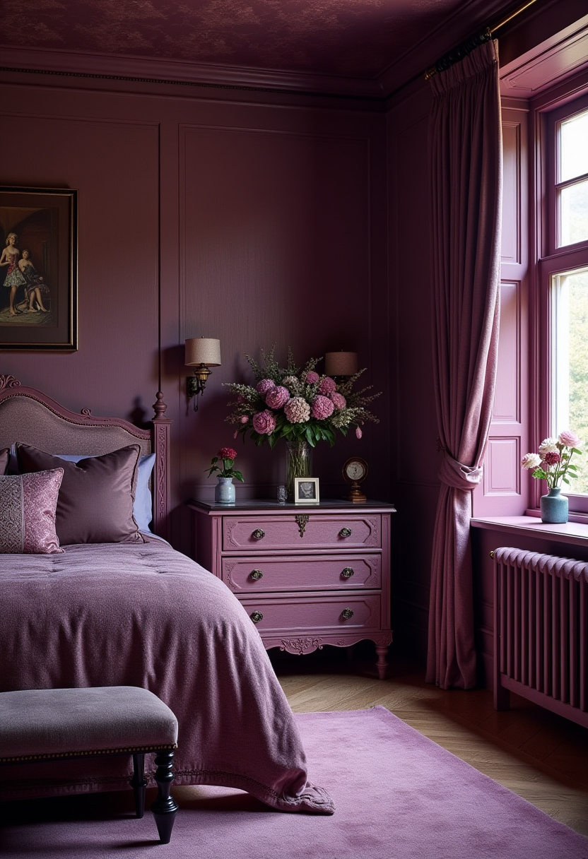 Deep Purple Bedroom 27