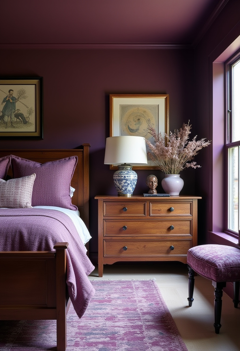 Deep Purple Bedroom 30