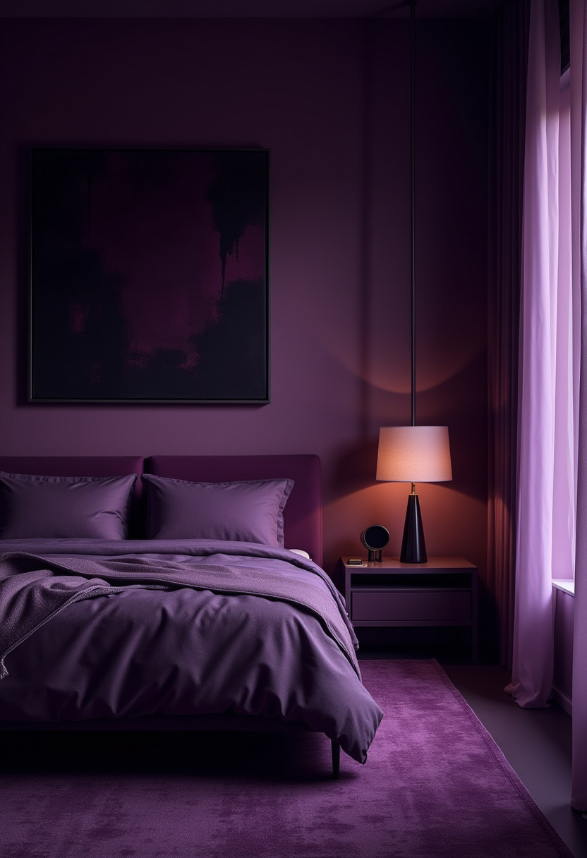 Deep Purple Bedroom 5