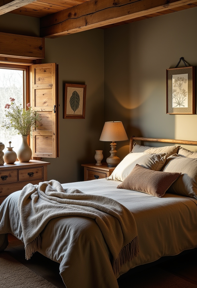 Earthy Moody Bedroom 9