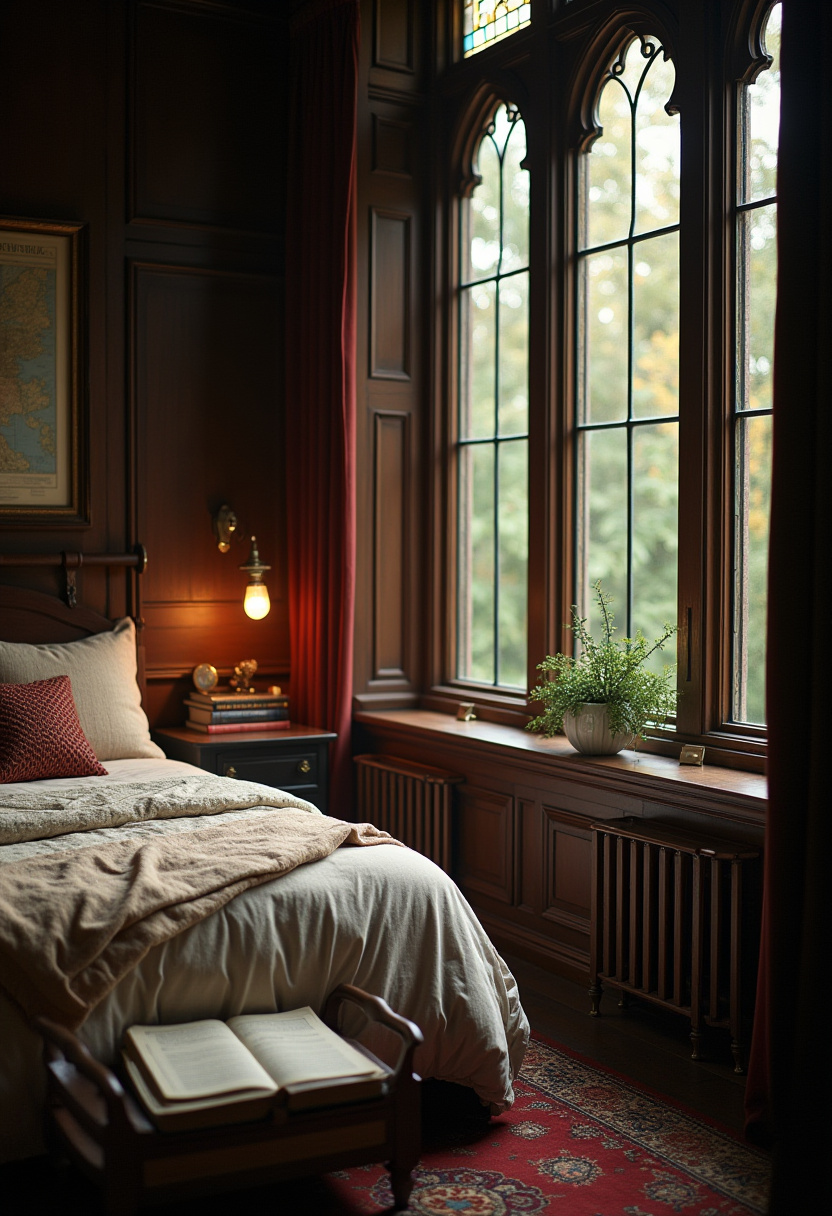 Elegant English Bedroom Charm Vintage Aesthetic 13