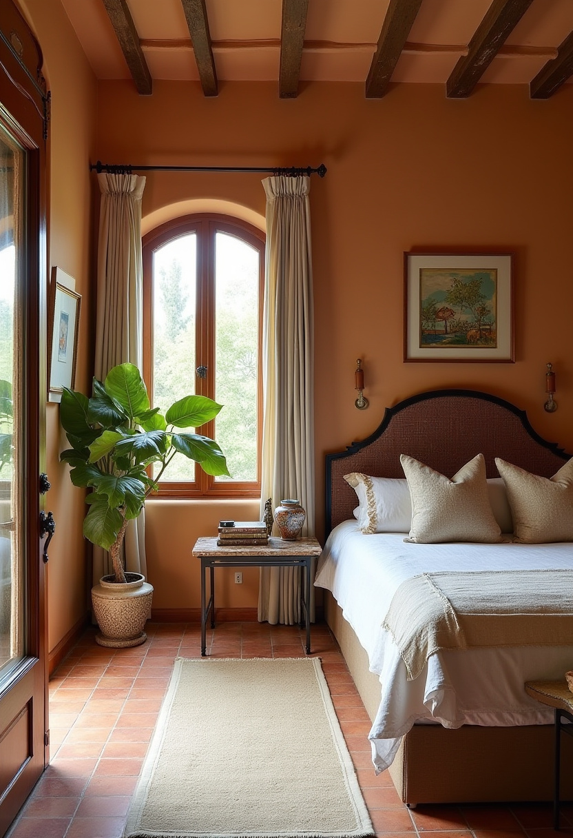 Elegant English Bedroom Charm Vintage Aesthetic 20