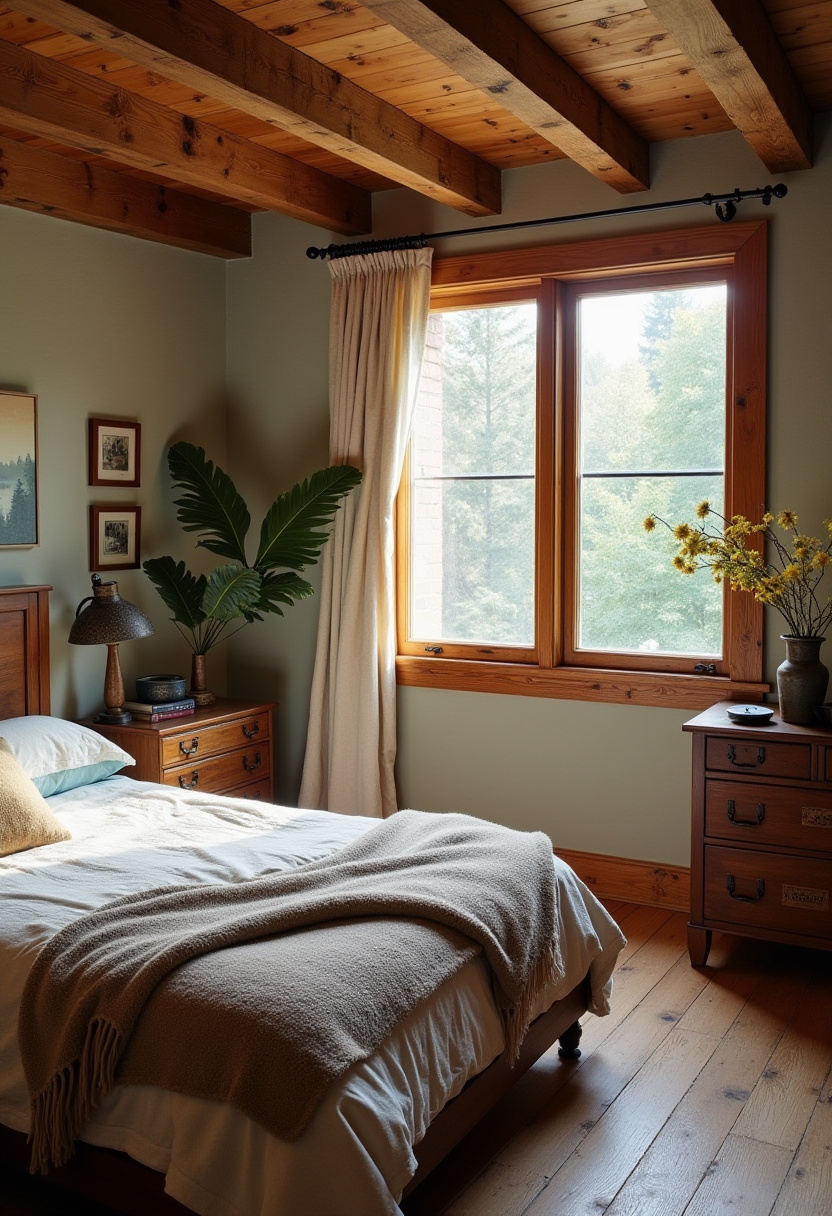 Elegant English Bedroom Charm Vintage Aesthetic 21