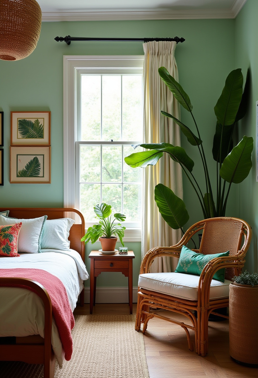 Elegant English Bedroom Charm Vintage Aesthetic 23