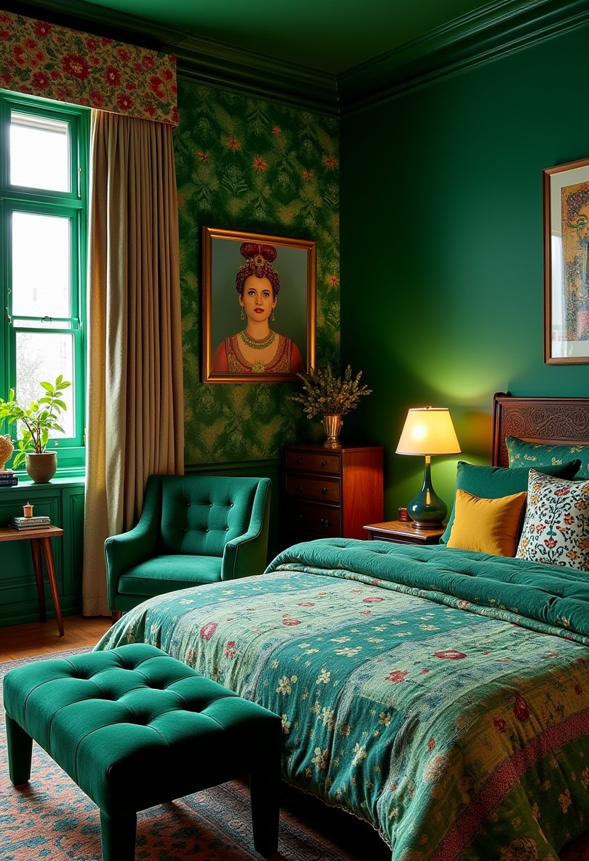 Emerald Bedroom Ideas 18