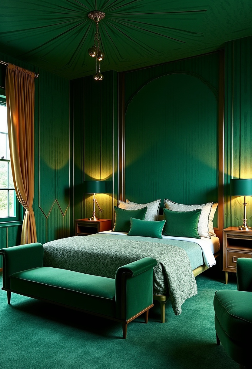 Emerald Bedroom Ideas 27
