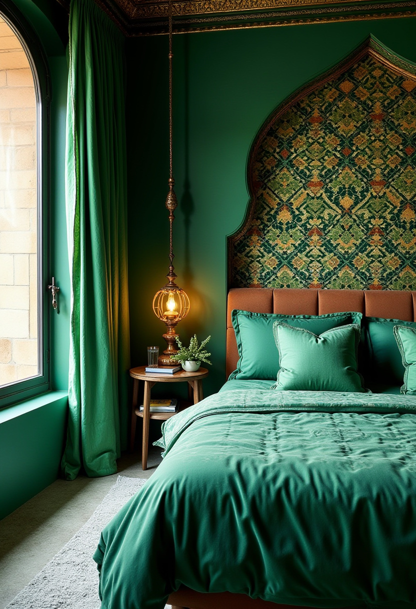 Emerald Bedroom Ideas 30
