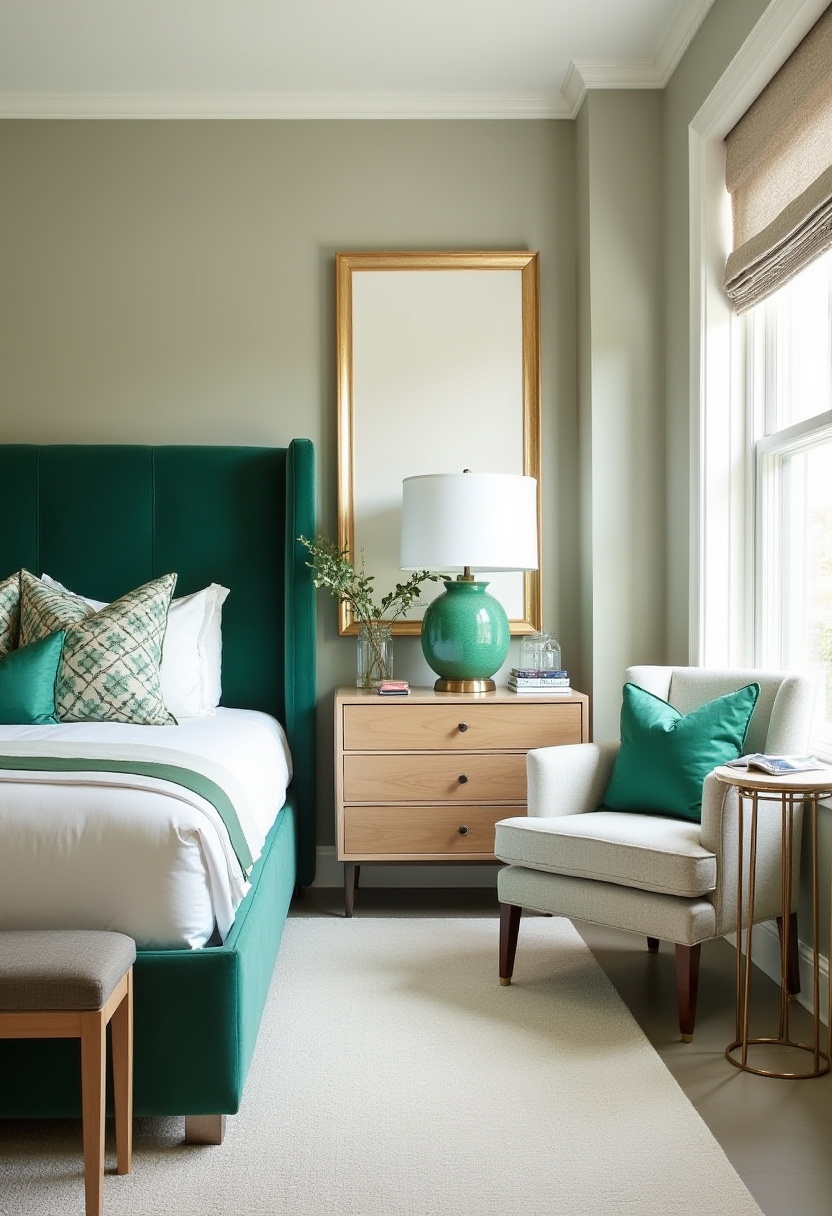 Emerald Green Bedroom Ideas 26