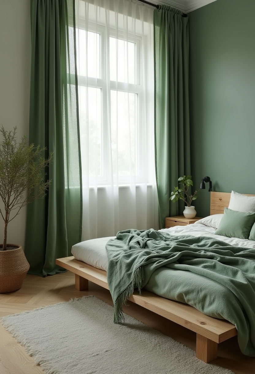 Green And Grey Bedroom 1