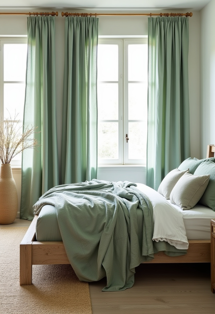Green And Grey Bedroom 13