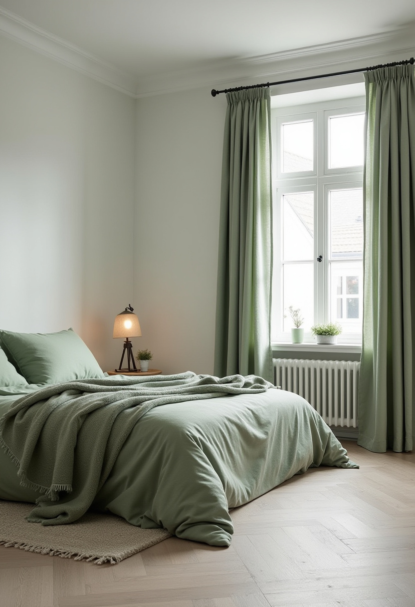 Green And Grey Bedroom 17