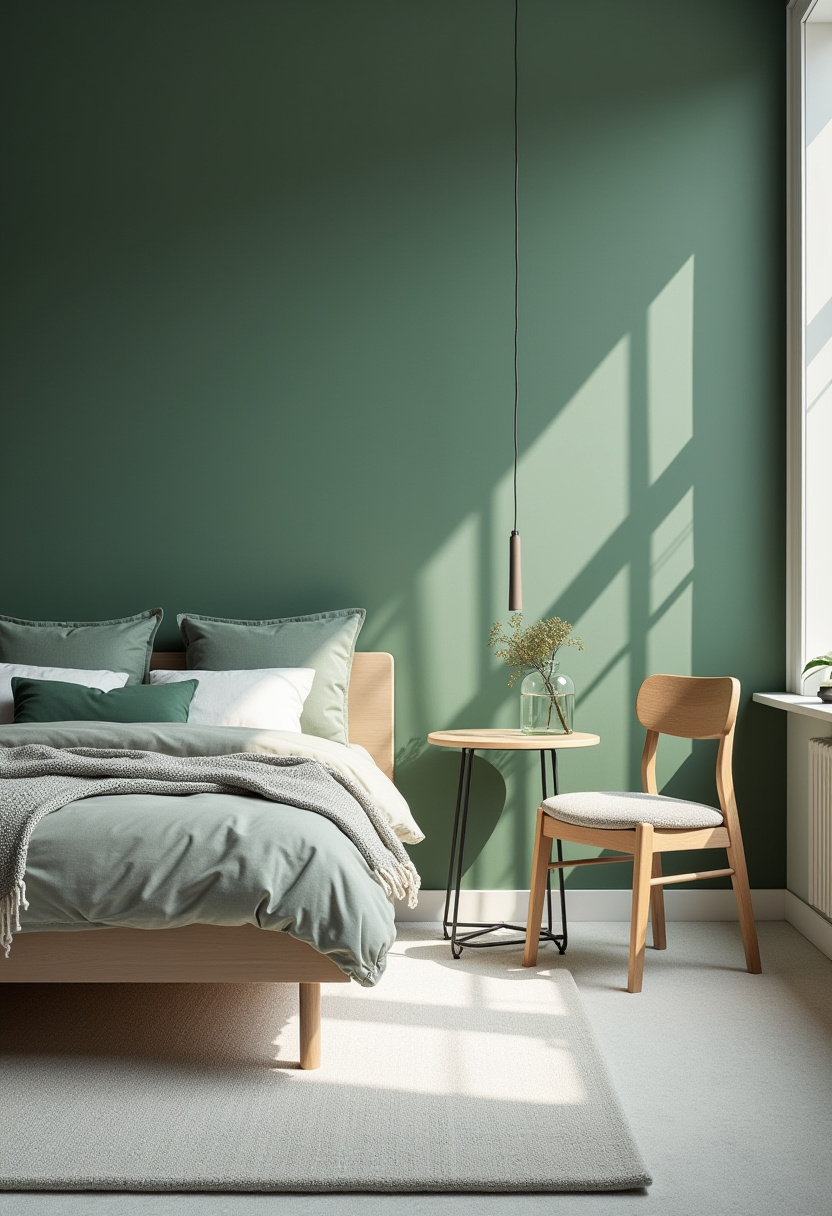 Green And Grey Bedroom 2