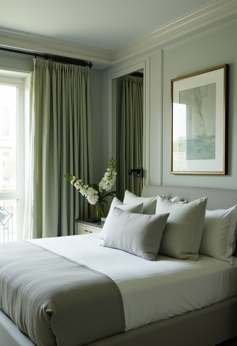 Green And Grey Bedroom 20