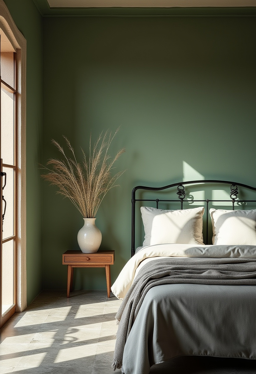 Green And Grey Bedroom 21