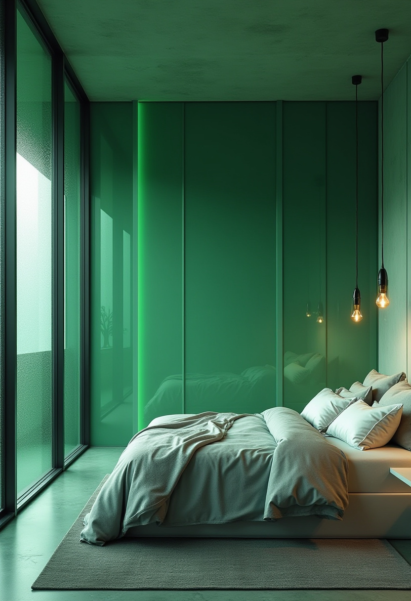 Green And Grey Bedroom 22
