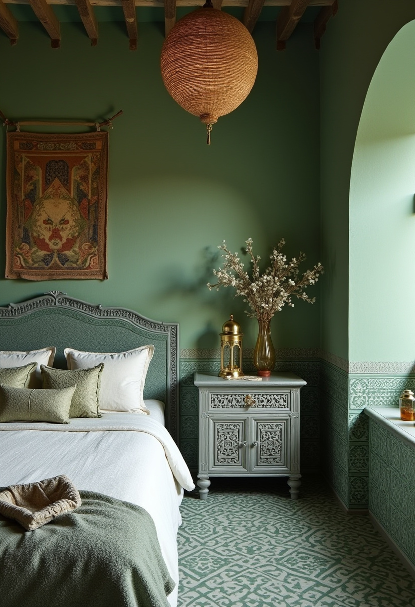 Green And Grey Bedroom 23