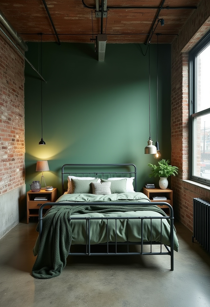 Green And Grey Bedroom 26