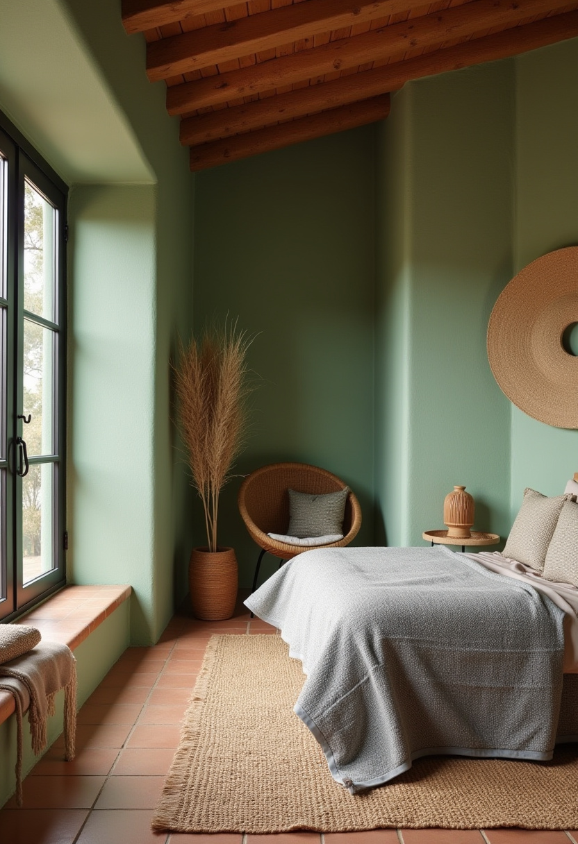 Green And Grey Bedroom 29