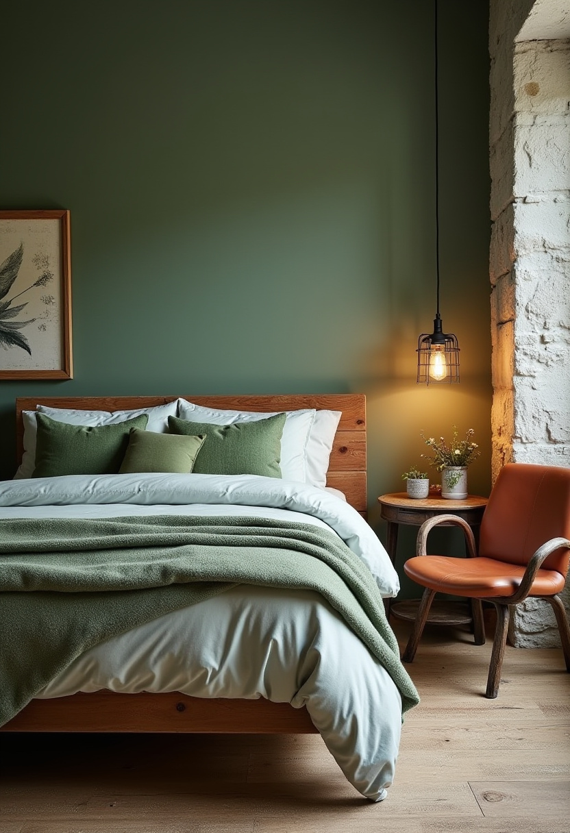 Green And Grey Bedroom 9