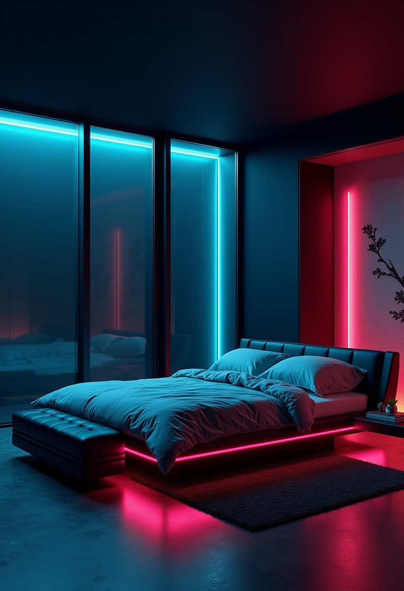 Modern Moody Bedroom 14