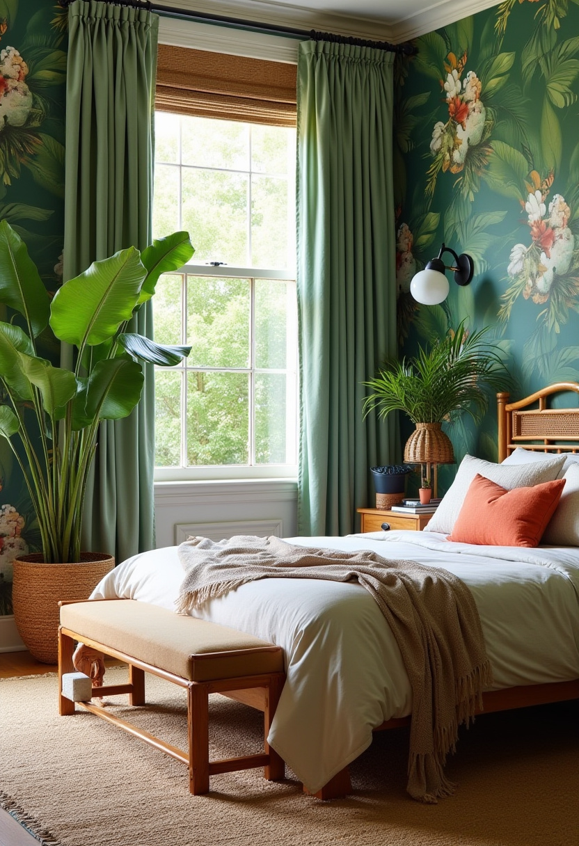 Moody Green Bedroom Ideas 10