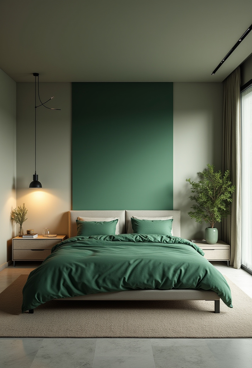 Moody Green Bedroom Ideas 15